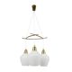 Scandinavian glass hanging lamp, 1960
