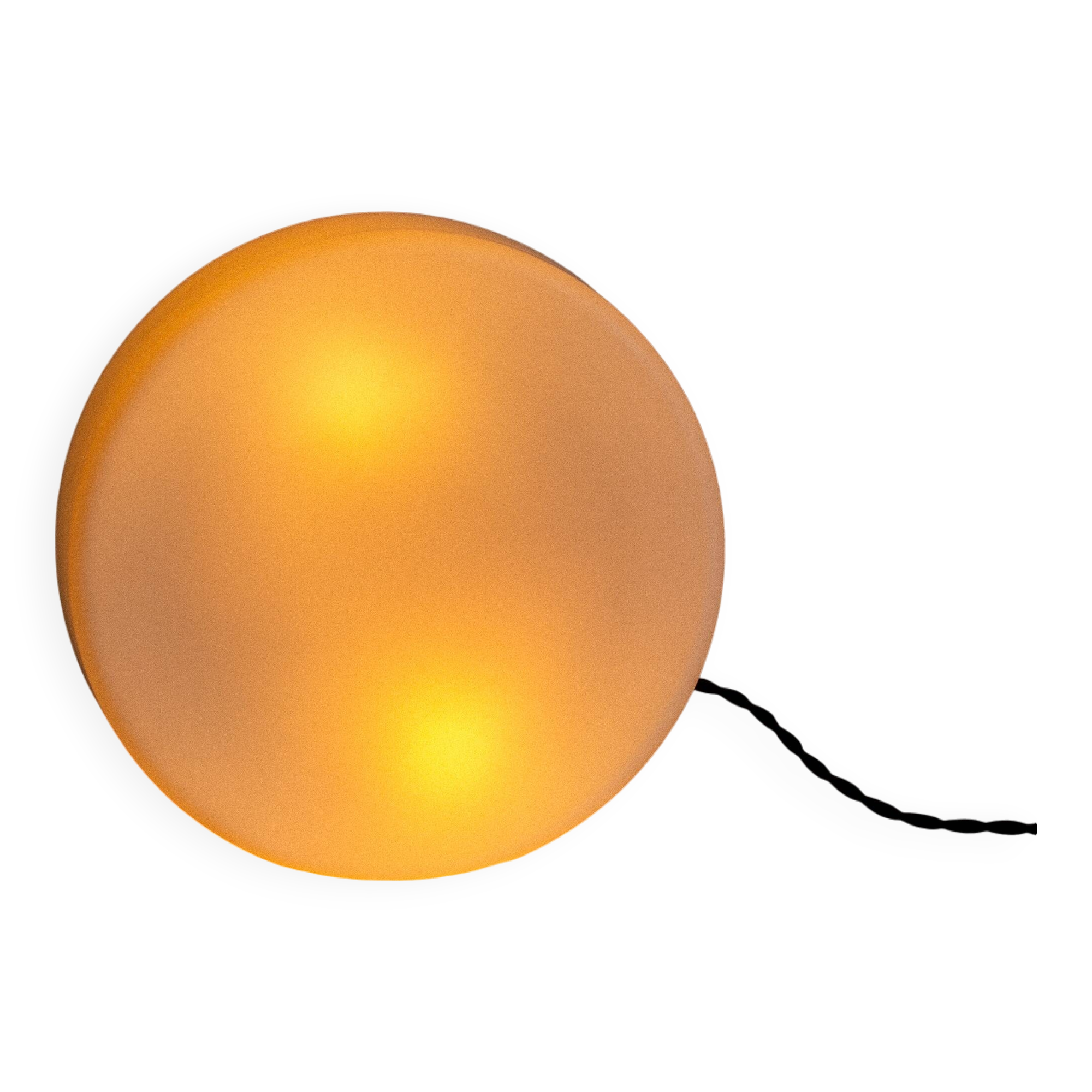 Wall or ceiling light in matt white opaline, 60s/70s