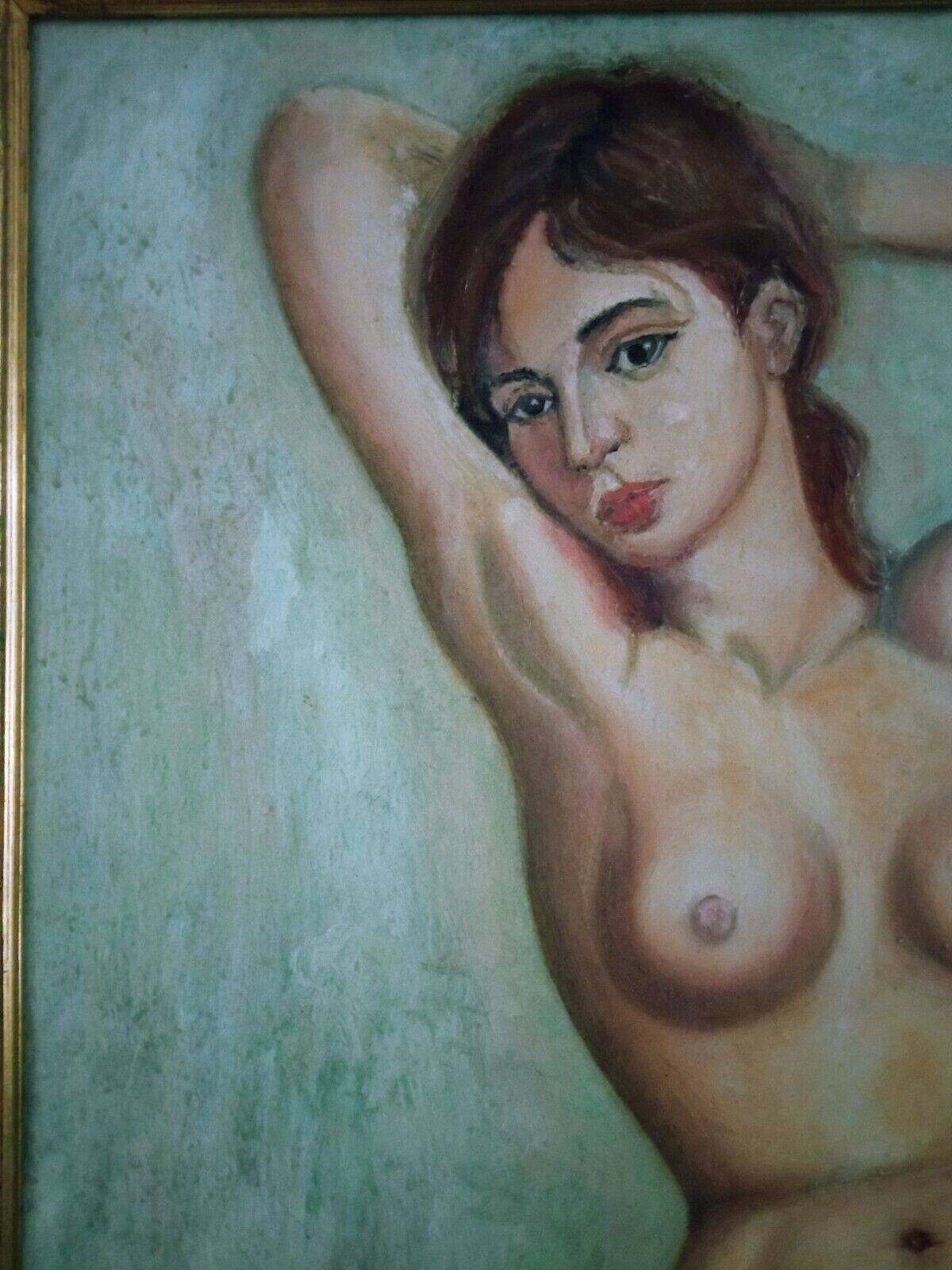 Peinture à l'huile sur toile par AD, 20e siècle