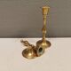 A set of classic Danish brass candle holders. Estimated 1960s.