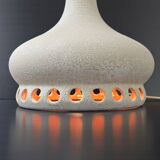 Vintage 1970s orange enamel lamp