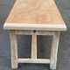 Renovated 20th-century farmhouse dining table with drawer, 200cm.