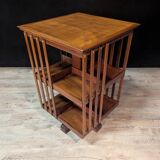 Rotating mahogany bookshelf