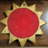 Sunny gilded wooden mirror 35x35cm