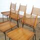 Set of 6 Maple and iron "Shovel" chairs by Paul Mccob