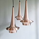 Lustre cascade Space Age en aluminium brossé, années 1960-70