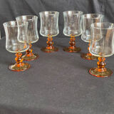 Set of 6 vintage Luminarc wine glasses