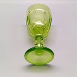 6 verres à pied vert anis vintage