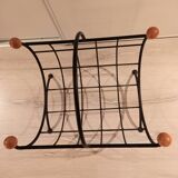 Wrought iron review door retro design black