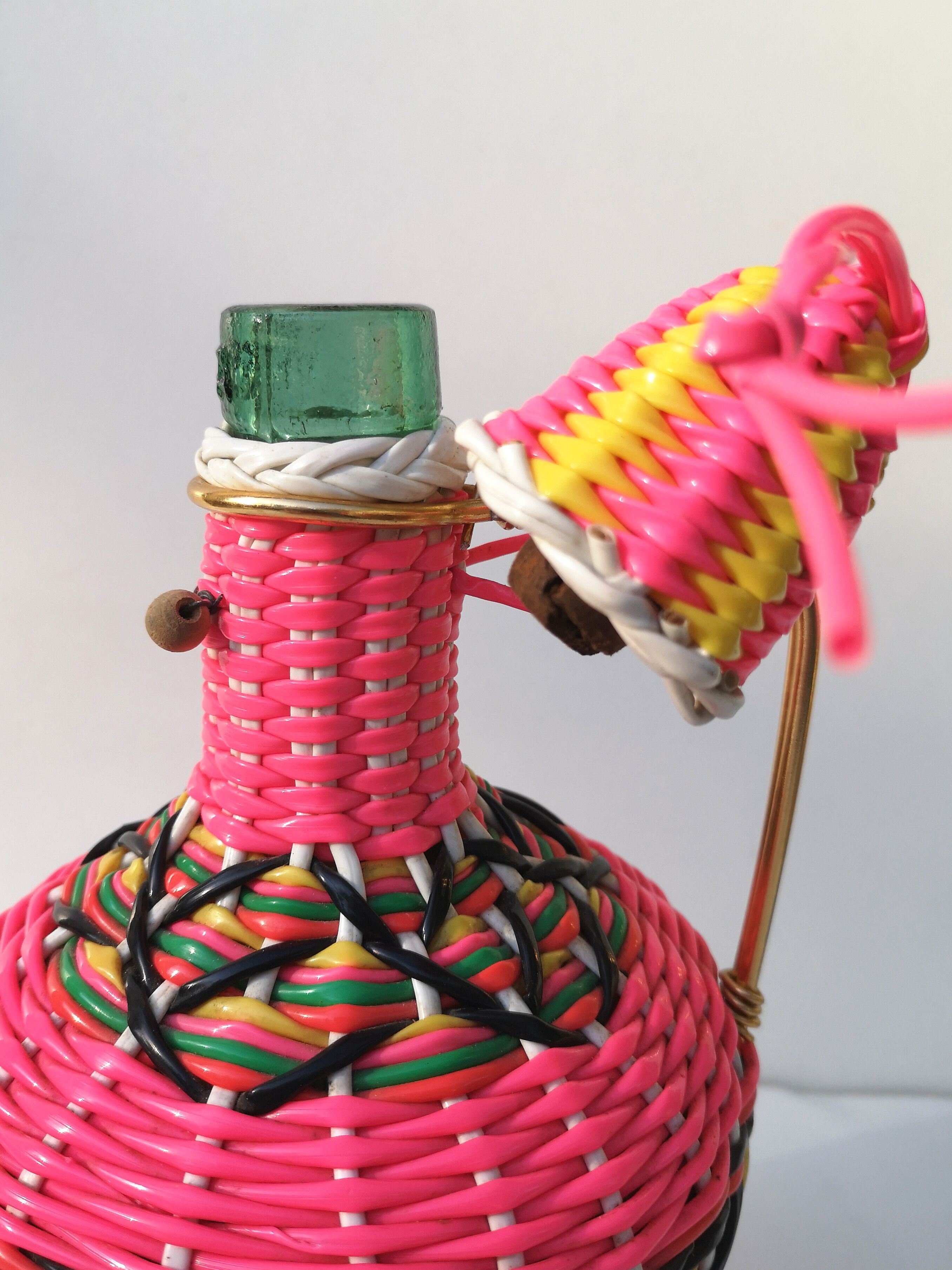 Vintage "scoubidou" bottle