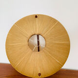 Raffia bast and teak pendant lamp by Temde