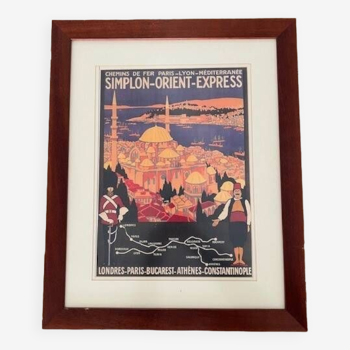 Affiche vintage Orient express Istanbul