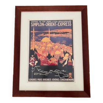 Affiche vintage Orient express Istanbul