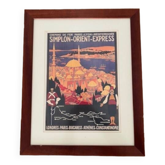 Vintage Orient express Istanbul poster