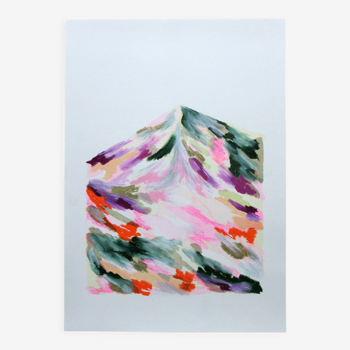 Summer Mountain - Risographie & Pastel