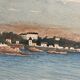 Daloni, pair of watercolors of the Mediterranean seaside, 20th century frame