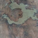 Upcycled brutalist stool, side table, bedside table in solid oak