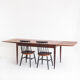 Table en teck avec rallonges de style scandinave - France, 1960