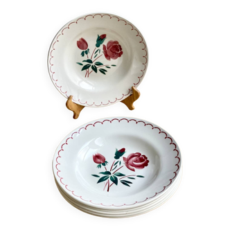 6 assiettes Badonviller 1930-50