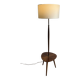 lampadaire vintage avec tablette et pied tripode
