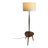vintage floor lamp with shelf and tripod leg
