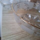 Vintage dessert service in cut glass
