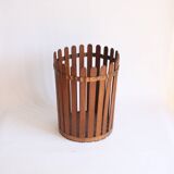 Mid century modern wooden paper bin, 1950s