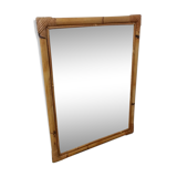 Vintage bamboo and rattan mirror 50x65cm