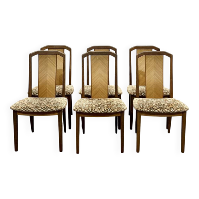 Suite de 6 chaises G-Plan en teck des années 70