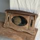 Small wall mirror in organic old Indonesian teak 75x45.