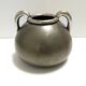 High-Quality Art Deco Burnished Silvered Brass Vase, Italy