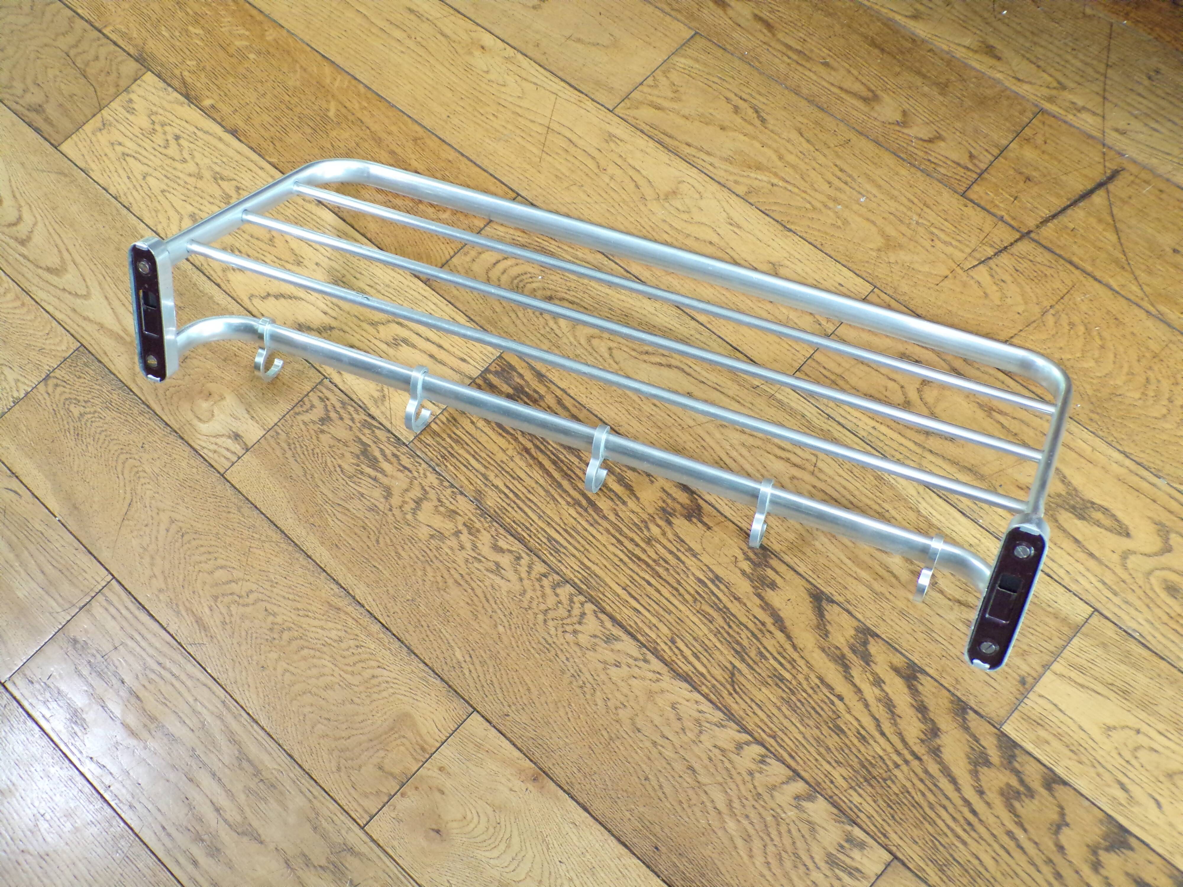 Vintage coat rack with 5 movable hooks