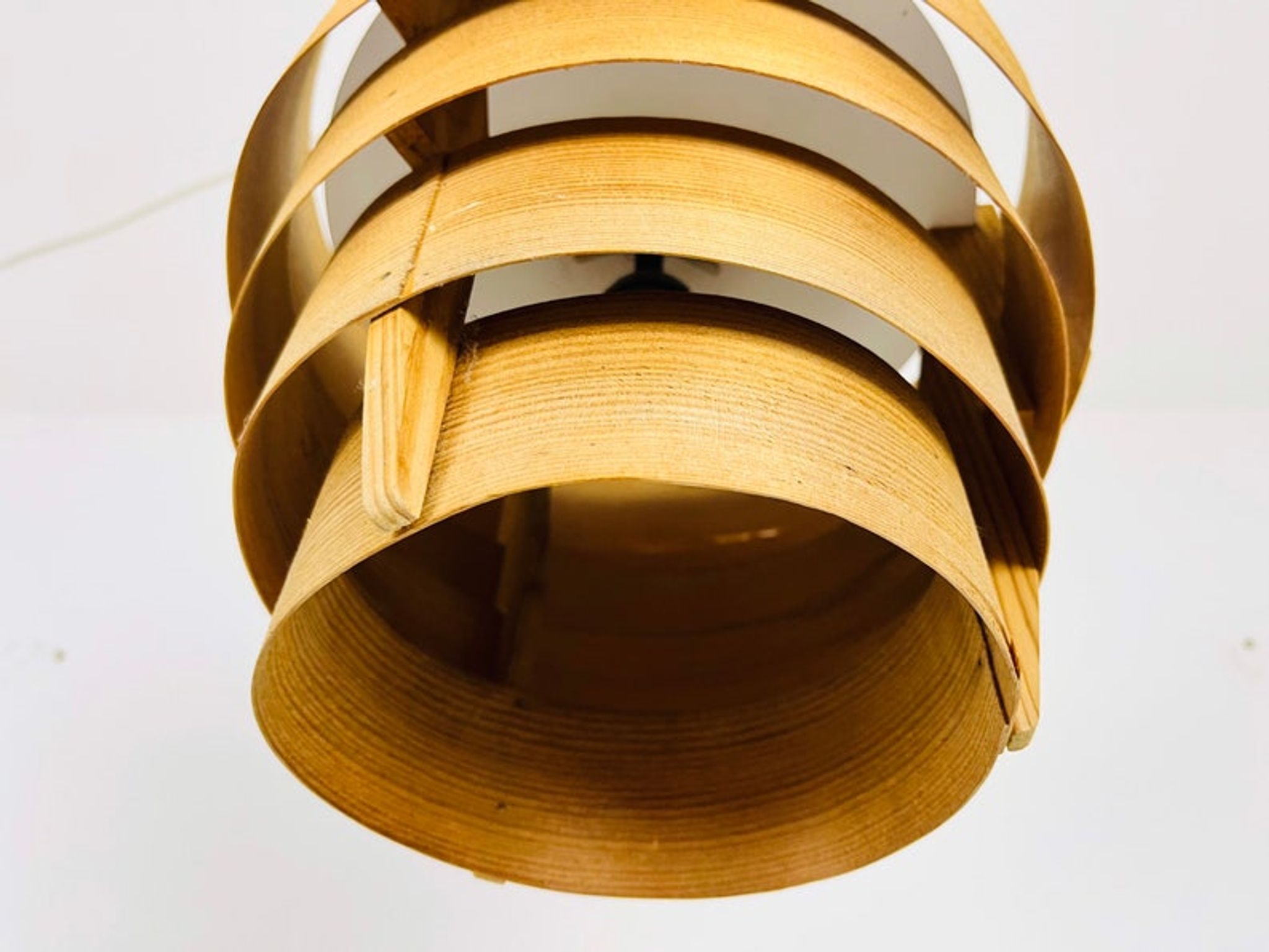 Wooden pendant lamp by Hans-Agne Jakobsson, Sweden, 1960s