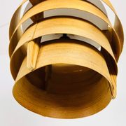 Wooden pendant lamp by Hans-Agne Jakobsson, Sweden, 1960s