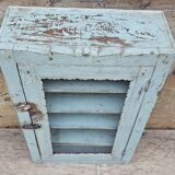 Old Art Deco wall display case in Burmese teak
