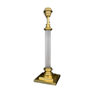 Pied de lampe en plexiglas et métal