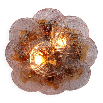 Large Flush Mount Murano Glass , Italy, 1970s