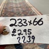 Old Turkish narrow Kilim Runner 233x66 cm shabby chic, vintage kelim