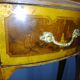Console demi-lune Louis XV en marqueterie, style italien
