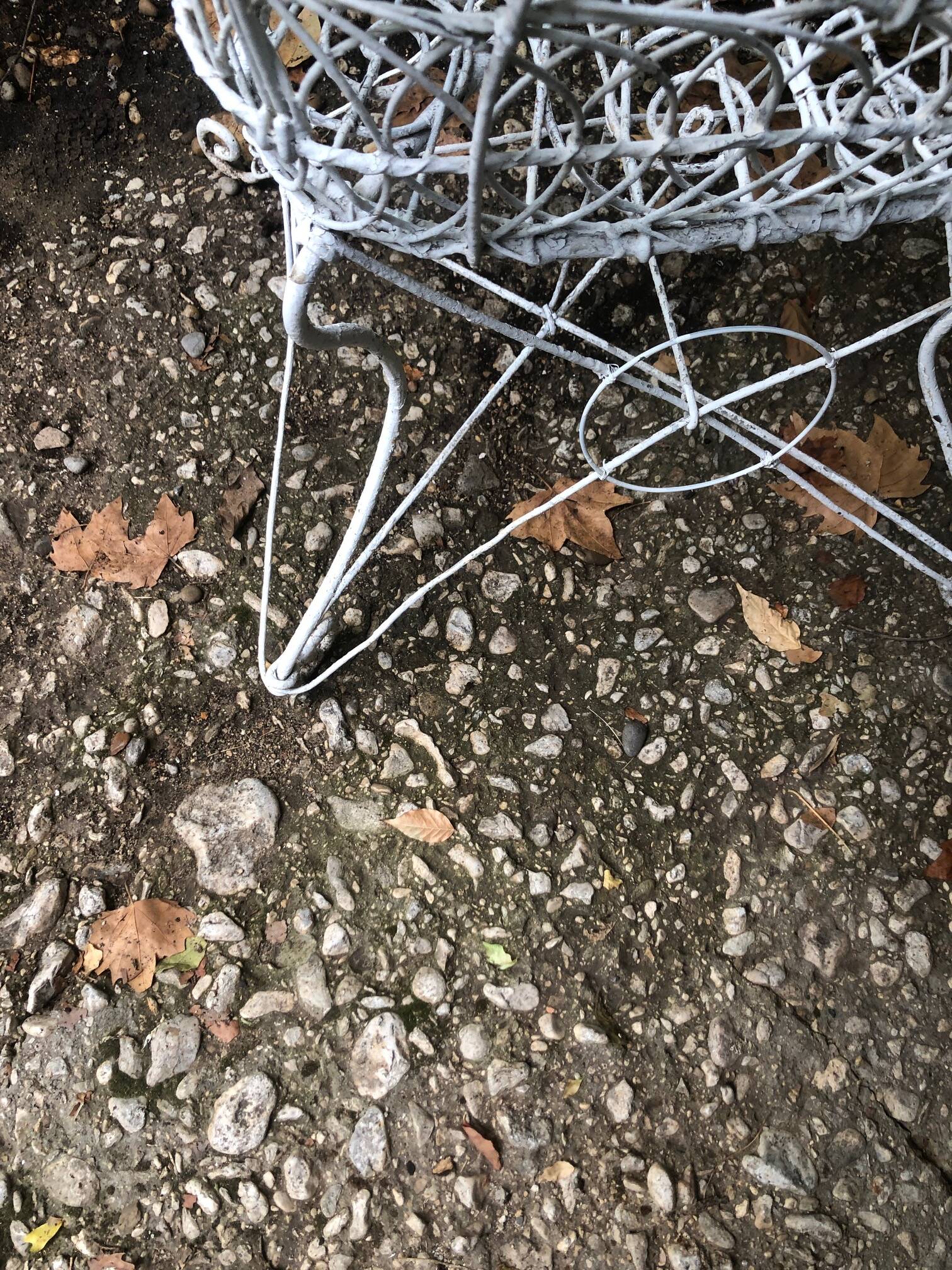 Pair of English garden armchairs