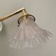 Vintage art deco frosted glass tulip wall light