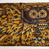 Tapestry "La nuit", by Alain Cornic, vintage, 60s