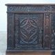 Large Gothic desk in solid oak from the 19th century.