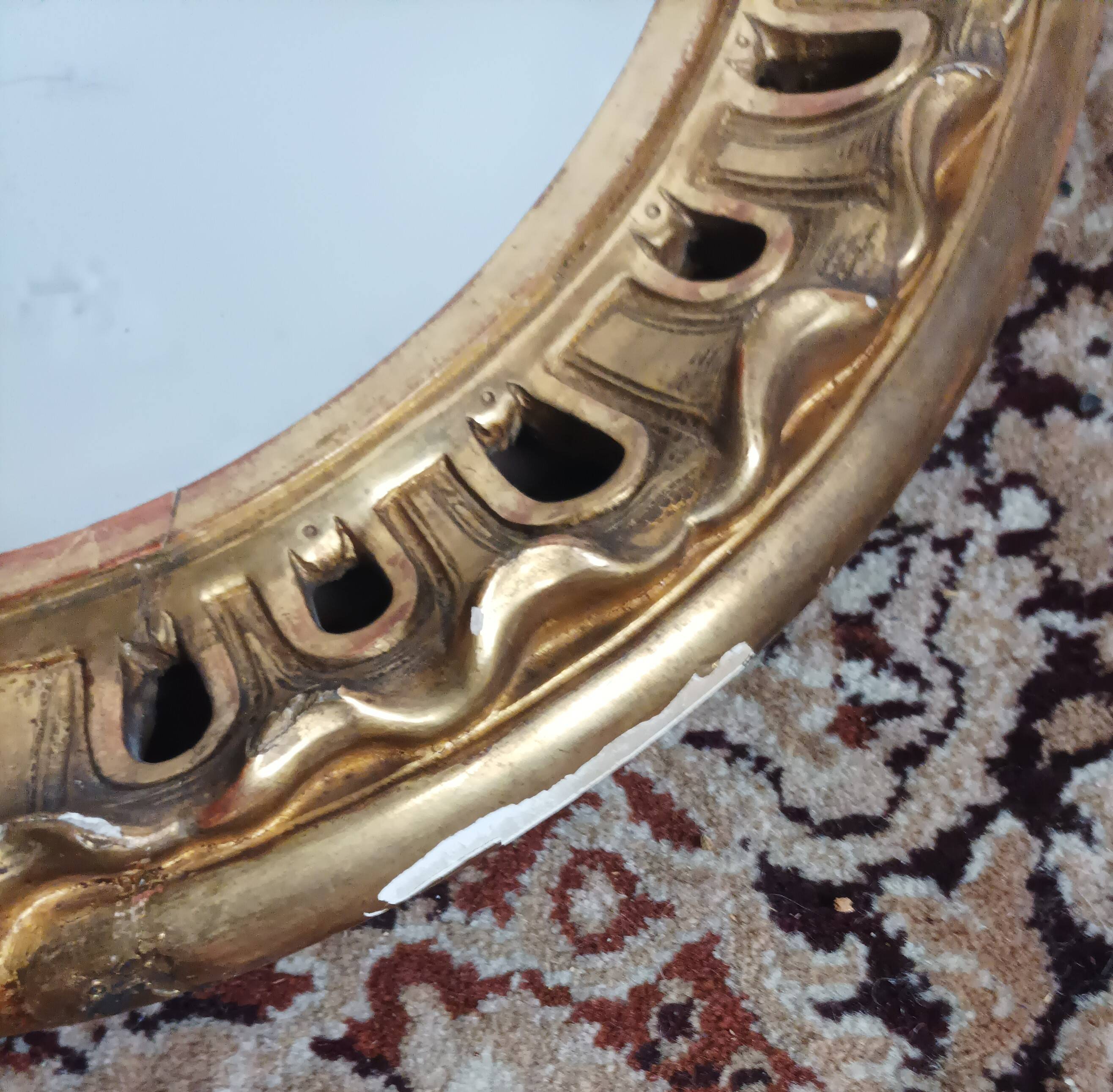 Louis XV style gilded carved wooden mirror