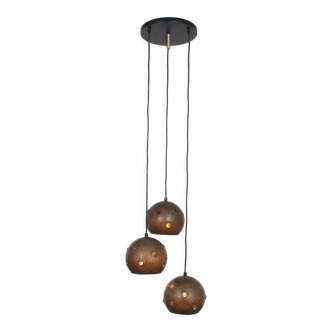 1960s Copper hanging lamp by Peill & Putzler, Germany