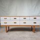 Mid century compact sideboard long chest of drawers danish Scandinavian design