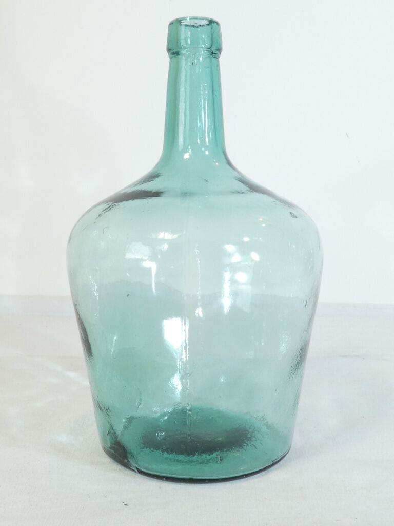 Bonbonne dame jeanne en verre soufflé bullé 2 litres nº1
