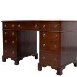 Antique English Mahogany pedestal Desk 1850s