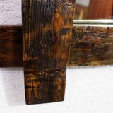 Brutalist solid wood mirror