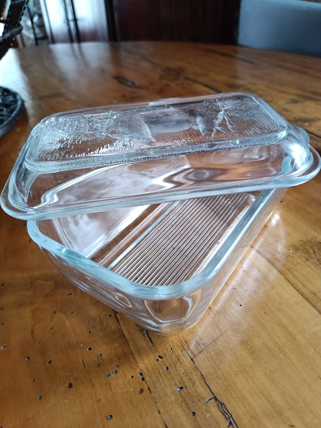 2 vintage "cow" butter dishes